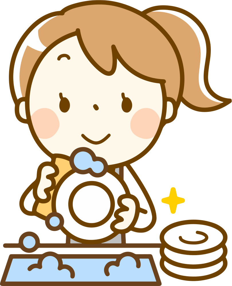 OnlineLabels Clip Art - Washing Dishes